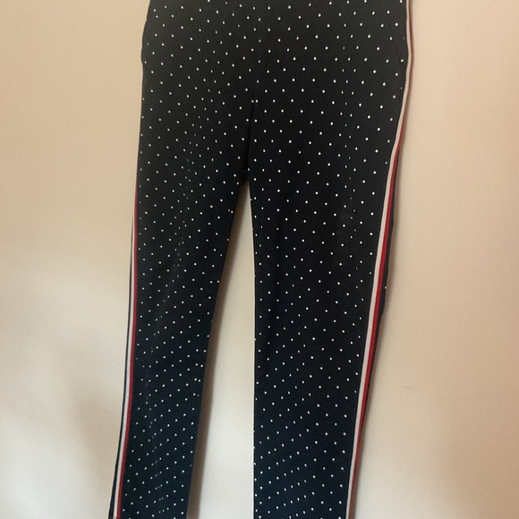 Tommy Hilfiger Pants - Tommy Hilfiger Navy Polka Dot Straight Leg Pants